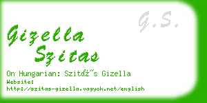 gizella szitas business card